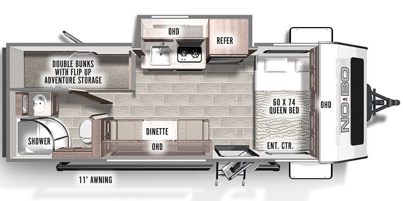 Nomad NoBo - 22ft the Off-Grid Ready Adventure Trailer! Sleeps 5, Solar, Lithium batteries 