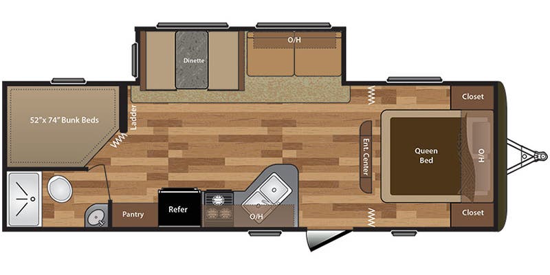  Basecamp Hideout- 30 ft 1 slide bunkhouse, sleeps 8